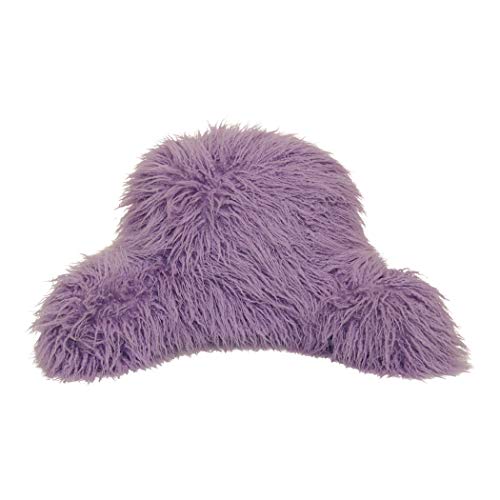 Brentwood Originals Mongolian Fur Jr Back Rest Pillow, Small Backrest, Lavender