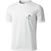 Palmyth Fishing Shirts for Men Short Sleeve Sun Protection T-Shirts UPF 50+ Rash Guard Tee