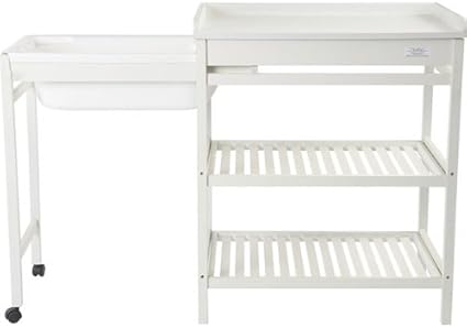 Basic Baby Table A Langer Et Meuble De Bain Milk Amazon Fr Bebes Puericulture