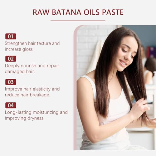 LBOYLOVE® Raw Batana Oil Paste, for Hair Growth, 2025 Batana Oil For Hair, Prevents Hair Loss Thicker Stronger Healthier, Nourishing hair Strengthener Hair Growth, Repair Split Ends
