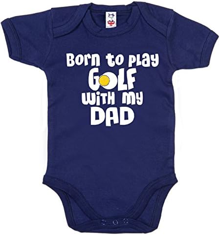 Dirty Fingers, Born to play Golf with my Dad, Baby Unisex Bodysuit