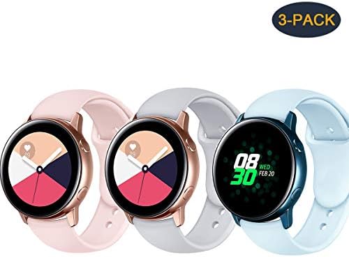 Band for Galaxy Watch Active Bands Garmin Vivoactive 3 Band,20mm Silicone Replacement Sport Strap Band Compatible for Samsung Galaxy Watch 42mm Band (Z(G,S,P), Small)