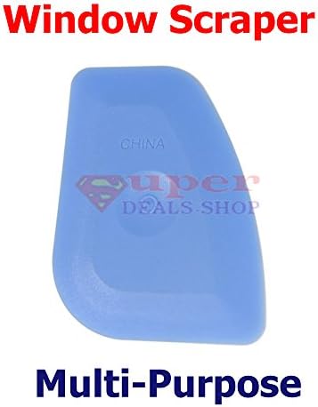 Car Window Scraper Razor Blade Scraper Plastic Flat Car Window Scraper Razor Blade Scraper Multi Purpose Multi Scrapers Felt Edge Squeegee Plastic Scrapers Super-Deals-Shop
