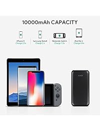 AUKEY Power Delivery Power Bank, 10000mAh PD Power, 18W USB C Cargador portátil con carga rápida 3.0 Compatible iPhone Xs   XS Max, Píxel, Samsung, Nintendo Switch, etc.