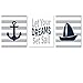 Nautical Nursery Prints for Baby Room Decorations - NO FRAMES OR MATTING