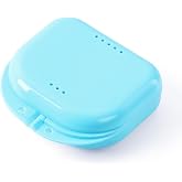 JMU Retainer Case with Vent Holes, Orthodontic Mouth Guard Case, Teal | Dental Storage Container Plastic, Mouth Guard Holder with Snap Lock
