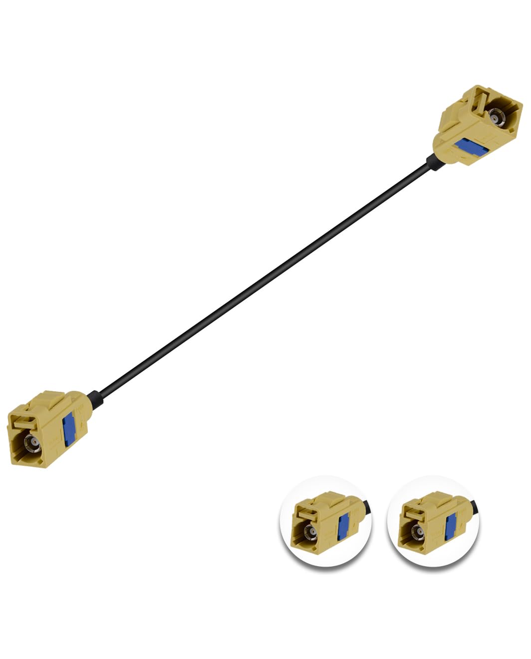 Vecys Fakra K Curry Female Cable RG174 6in/15cm Fakra Curry Code K Female to Female Compatible with Car Vehicle Radio Stereo Receiver Tuner