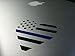 Thin Blue Line Heart Vinyl Decal for Home or Car - Looks Great on Motorcycles, Laptops, Windows Also! High Quality Vinyl. (Black with Blue Line)