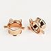 KUBOOZ(1 Pair Cute Rose-Gold Kitten Ear Plugs Tunnels Gauges Stretcher Piercings.