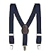 kid N' me Kids and baby Adjustable Elastic Solid Supenders Navy, 26 Inch