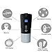 PUNCIA 12V Electric Heated Travel Coffee Mug For Car Smart Heated Coffee Mug Warmer With LCD Temp Display and Control (Black)