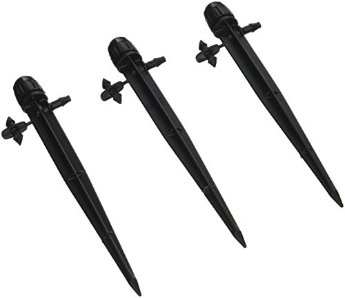 DIG 410B Adjustable Drip Sprayer on Spike 0-20 GPH Upto 12' Diameter (3 Pack)
