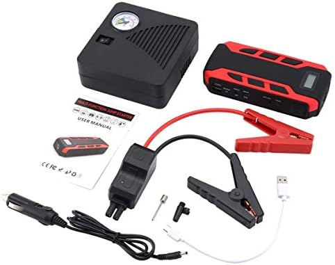 記念灰 スーパーパワーカージャンプスターター電源銀行カーバッテリーブースター充電器ポータブル12v始動装置ガソリンディーゼル車スターター 人気 サイズ アップグレードデジタルスマートバージョン コロンバリウム Size Smart Upgrade Inflatab Digital