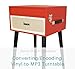 Lauson YT578 Vinyl Record Player with Speaker | Vintage Style | Record Player USB Stand | 3-Speed Turntable and Digital Encoder | Vinyl Record Player Portable | Headphone Jack and RCA (Red)thumb 3