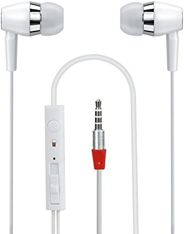 HONEBIAO new ear wire conversion mixer with microphone common headphone, earphone heavy bass music fever level, easy to use, 3.5mm plug black White(White)