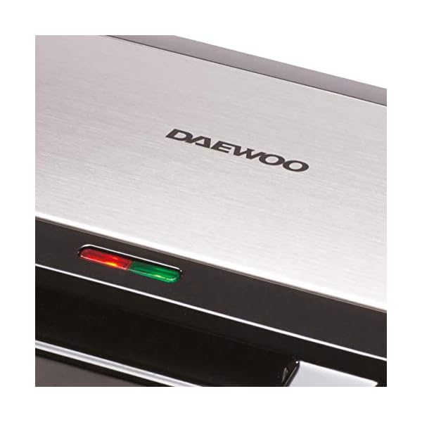 Daewoo Deep Fill 4 Slice Sandwich Maker with Extra Deep and Easy to Clean Non-Stick Ceramic Plates, Automatic…