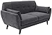 Serta Artesia Collection Midcentury Modern Sofa with Tapered Legs, Easy to Clean, Microfiber Couch Fabric, Durable Hardwood Construction, 61