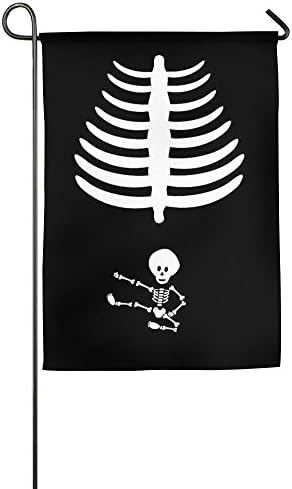 Skeleton Pregnant Summer Outdoor Fluttering Season Home Garden Flags All-Weather Polyester Diameter 8-12mm Emblemize
