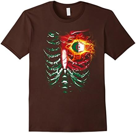 Mens Algeria flag funny tshirt XL Brown