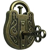 GINFH Brain Teaser Puzzle 3D Unlock Interlocking Puzzle Metal Hole Lock Adult Educational Toy IQ Puzzle (Lock Metal Puzzle)