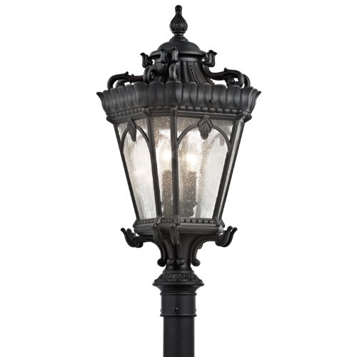Kichler 9559BKT Tournai Outdoor Post Mount 4-Light, Textured Black
