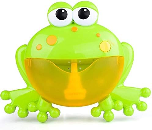 Baby Bubble Machine Tub Big Frog Automatic Bubble Maker Blower Bath Toy with 12 Music Song Toys Gifts (Frog)