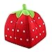 Cute Soft Sponge Strawberry Pet Cat Dog House Bed Warm Cushion Basket - L