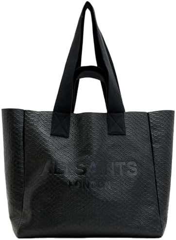 Amazon.com: AllSaints WOMEN'S W054XB IZZY LEATHER TOTE BLACK ONE