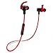 Jarv NMotion EXCEL Sport Wireless Earbuds. Sweatproof and Water Resistant - Durable In-Ear Bluetooth Running Headphones with Premium HD Sound - Red