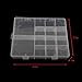 OULII 14-Grid Plastic Jewelry Box Organizer Storage Container Case with Removable Dividers (Transparent)