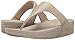 FitFlop Women's Shimmy Suede Toe-Thong Sandals Flip-Flop, pale gold, 7 M US