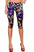 Pink Queen® Women's Workout Traning Capri Legging Knee Tights Wide Waistband