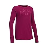 Under Armour Girls' UA Waffle Long Sleeve Medium / 10-12 Big Kids BLACK CHERRY
