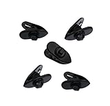 ALXCD Clips for Earphone Wire, 360 Degree Rotate Headphone Mount Cable Clothing Clip, 5 Pcs Black Clips for Most Monster, Sony, Sennheiser and Plantronics Headset, Pack of 5 (Black)