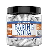 Baking Soda Capsules (200 Capsules, 750 mg) by Earthborn Elements, Sodium Bicarbonate Antacid for Acid Indigestion, Heartburn, Cruelty-Free & Vegan