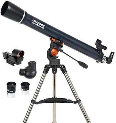 Celestron Astromaster 90az Refractor Telescope Refractor Telescope For Beginners Fully Coated Glass Optics Adjustable Height Tripod Bonus Astronomy Software Package