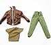 1/6 Scale Clothes Soldier Uniforms Leather Jacket Set Coat for 12