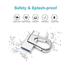 Sanfeya USB C Flash Drive 64GB, 2-in-1 USB 3.0