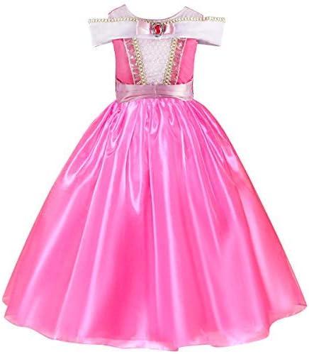 Princess Dress Up for Girls Aurora Dress Sleeping Beauty Dressing up Costume Pink Costume