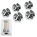 Tinksky Mop and Broom Holder Wall Mounted Garden Storage Rack,Pack of 5 (Grey)