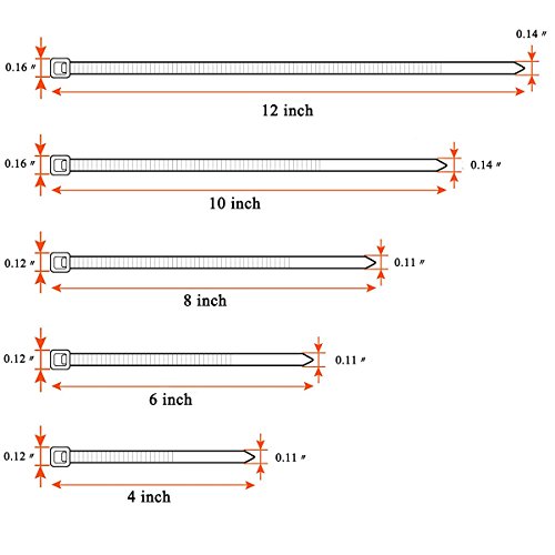 Honyear-Zip-Ties-500-Pcs-Nylon-Cable-Zip-Ties-with-Self-Locking-4681012-Inch-Black-UV-Resistant-Heavy-Duty