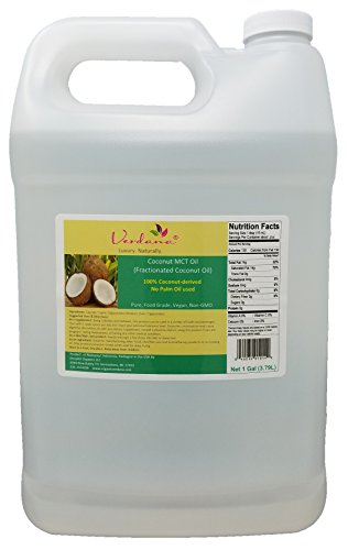 Verdana Coconut MCT Oil - aka Fractionated Coconut Oil - 1 Gallon - 100% from Coconuts - No Palm Oil Used - Food Grade - True MCT with only C8 and C10 â€“ Great Carrier Oil