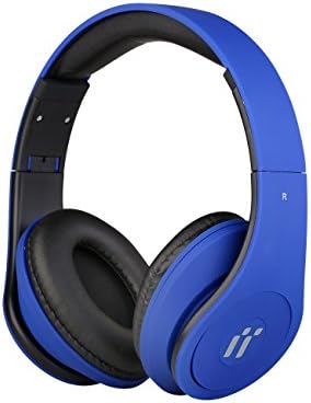 Miia Funky Deep Bass Foldable HD Stereo Noise Cancelling Lightweight Over-Ear Headphones/Headset with Microphone,Comfortable Protein Earpads(Blue)