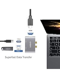 Concentrador USB C para MacBook Pro 2018 2017 2016   MacBook Air 2018, Tipo Portátil Portátil Onten HDMI a Puerto de Carga PD, 4K USB C a HDMI, USB 3.0