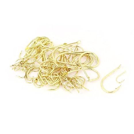 Metall Sharp Barb Fish Angeln Fishinghooks 1 Packung 80 in 1 Goldton