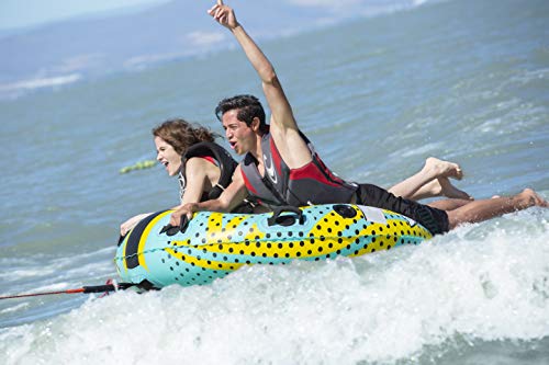 Big Sky HyperWave 2.0 Towable Tube for 1-2 People - Roomy, Durable Boating Tubes for Lake, Beach, River, Snow - Watersports Towables - Quick Inflation and Deflation - Two Person Boat Toys and Floats