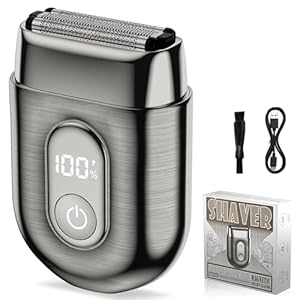 EchoByte 往復式電動シェーバー メンズ ひげそり フローティング3枚刃 乾湿両用