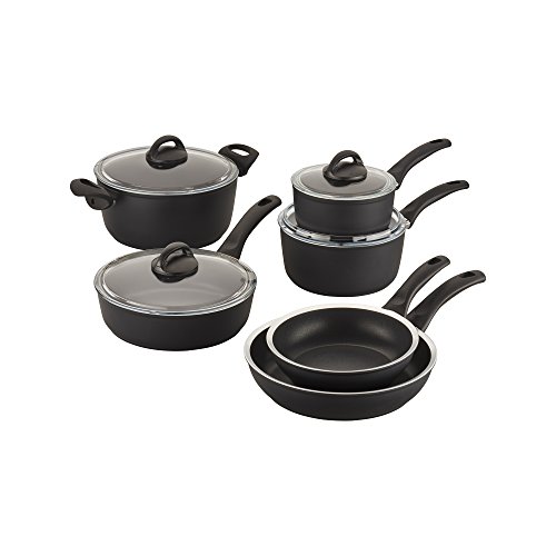 Click Here to See More Images BALLARINI 75001-638 10 Piece Como Forged Aluminum Nonstick Cookware Set, NA, Black