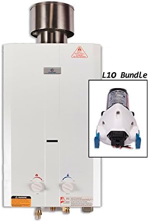 Eccotemp L10 Portable Water Heater w/ EccoFlo Diaphragm 12V Pump and Strainer