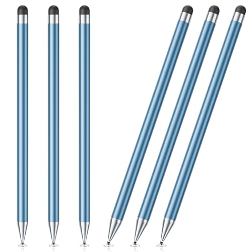 Stylus Pen for Touchscreen, 6 PCS Stylus 2-in-1 High Precision and Sensitivity, Suitable for iPad/iPhone/Samsung/Android Smartphone and Tablets, Compatible with Capacitive Touch Screen (Blue) at Amazon